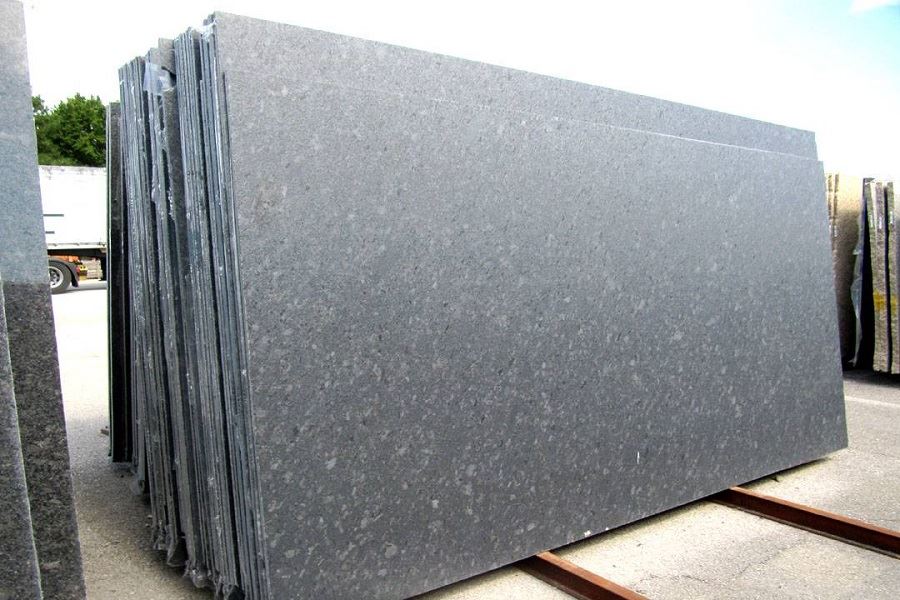 Steel grey granite honed slab