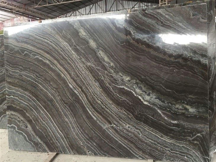Colorful River & Wooden Vein Brown Marble For Countertop And Backsplash